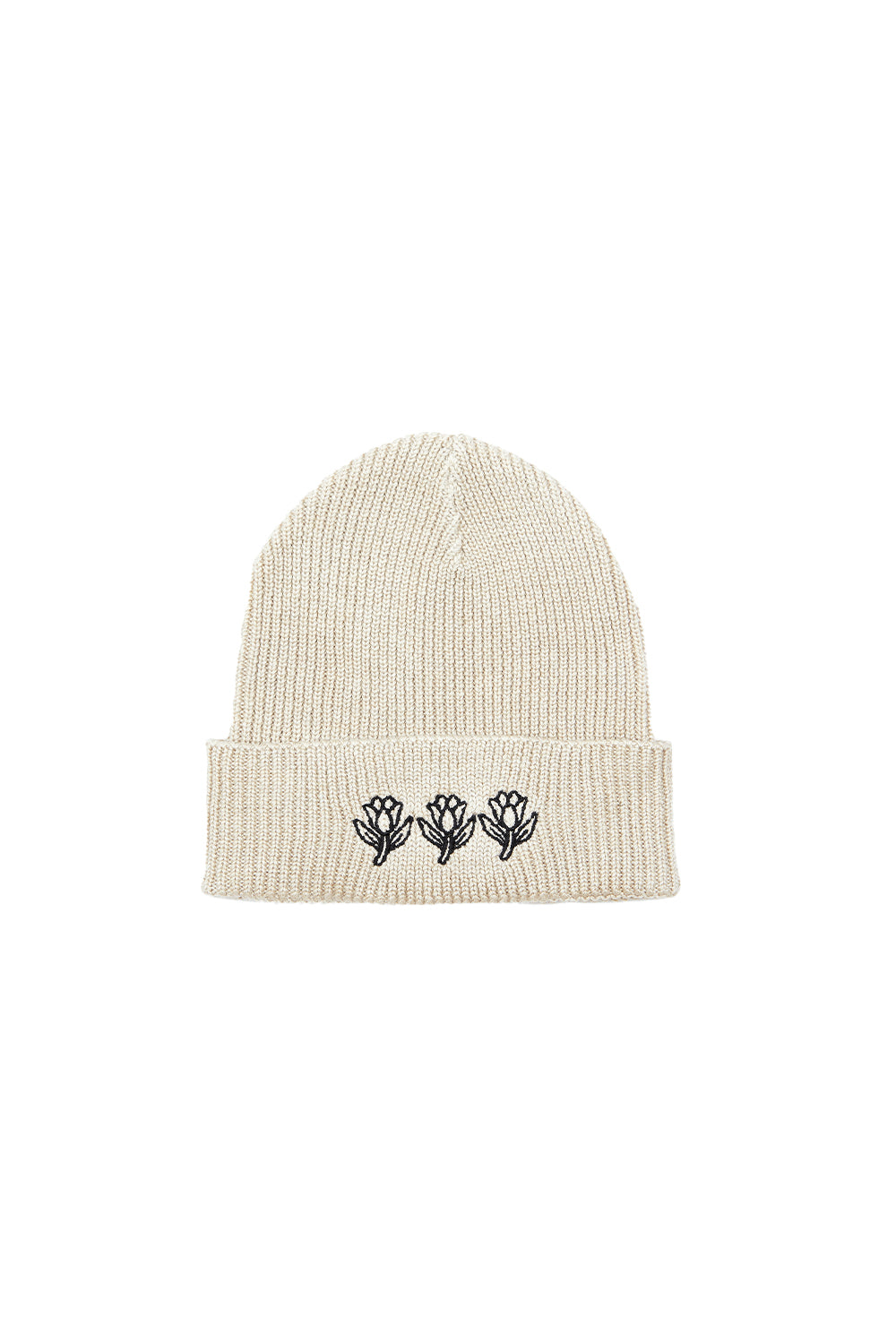 Gorro Beanie Medium Three Roses Crema | Nanai.tatu