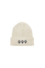 Gorro Beanie Medium Three Roses Crema | Nanai.tatu