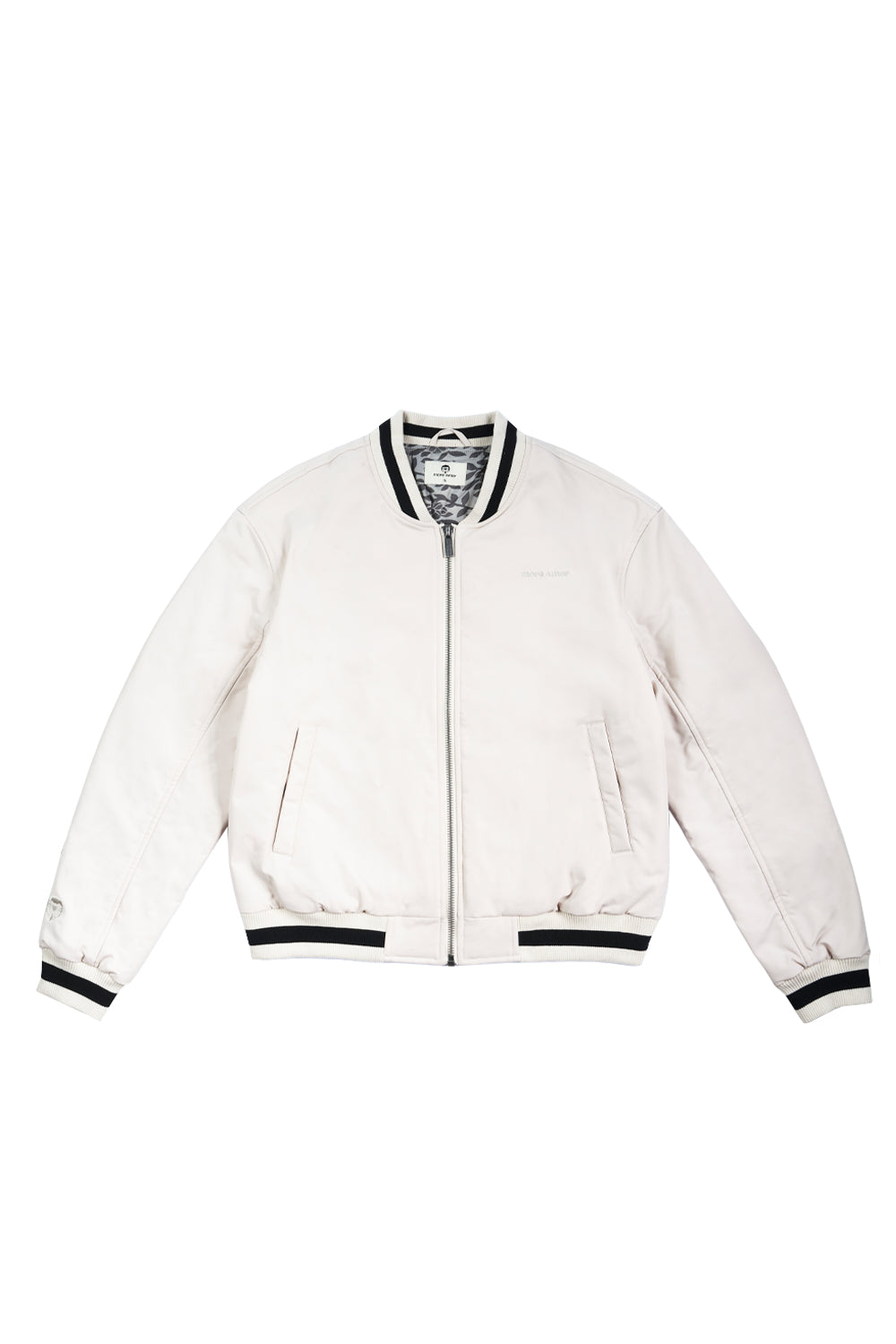 Bomber Jacket Floral Pattern Ecru | Cata Ciro