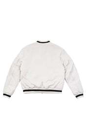 Bomber Jacket Floral Pattern Ecru | Cata Ciro