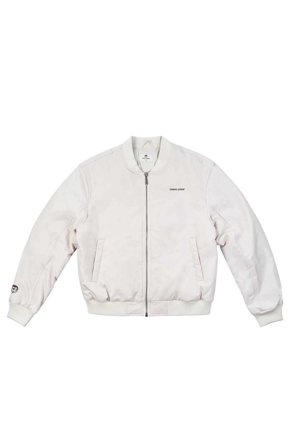 Bomber Jacket Love Conquers All Ecru | DimeDarko