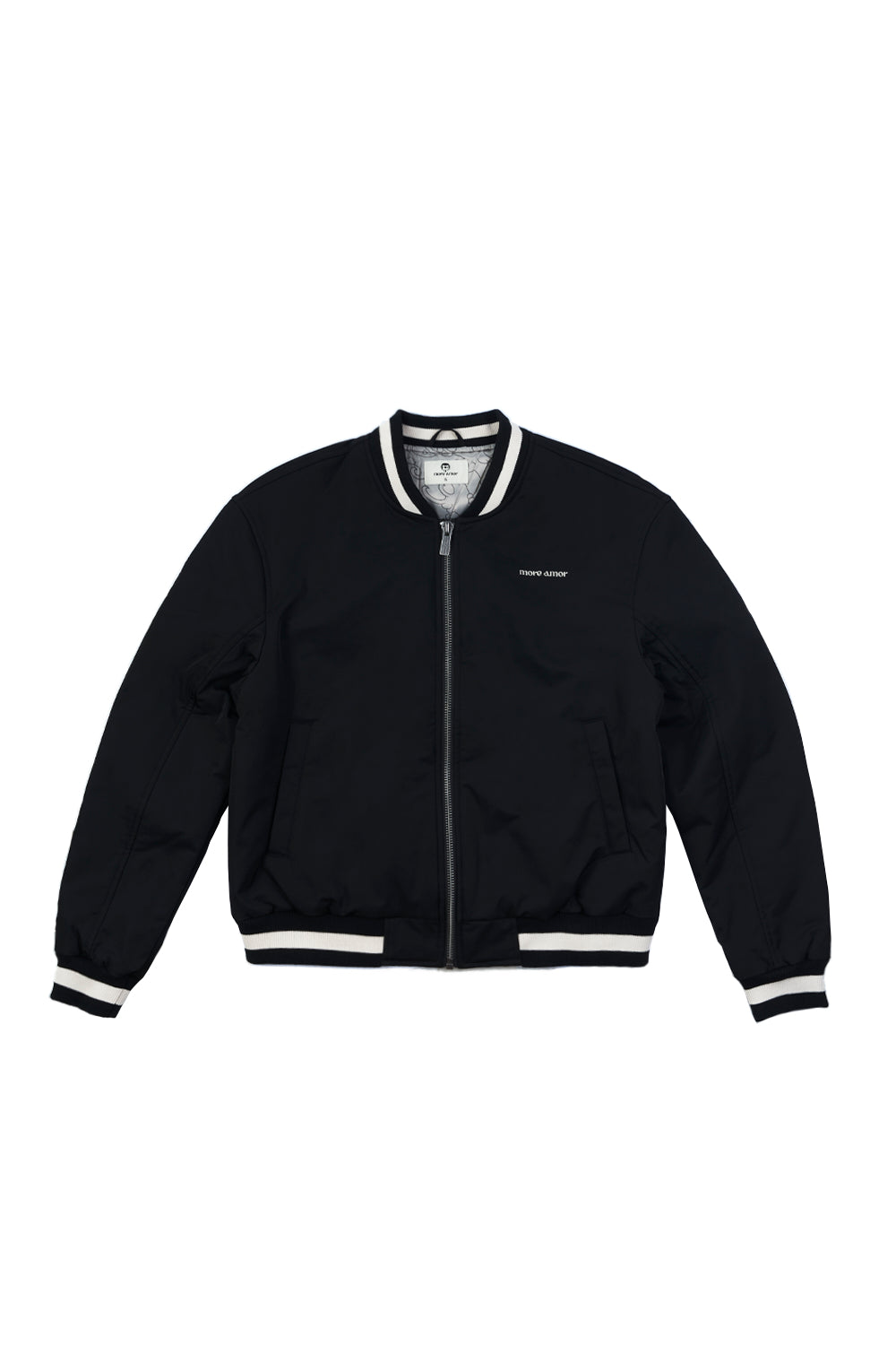 Bomber Jacket Japanese Waves Negro | Pablo Esquivel