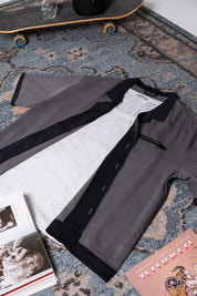 Camisa Flower Tribal Gris | Francisco Chaone