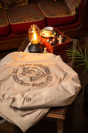 Bomber Jacket Love Conquers All Ecru | DimeDarko