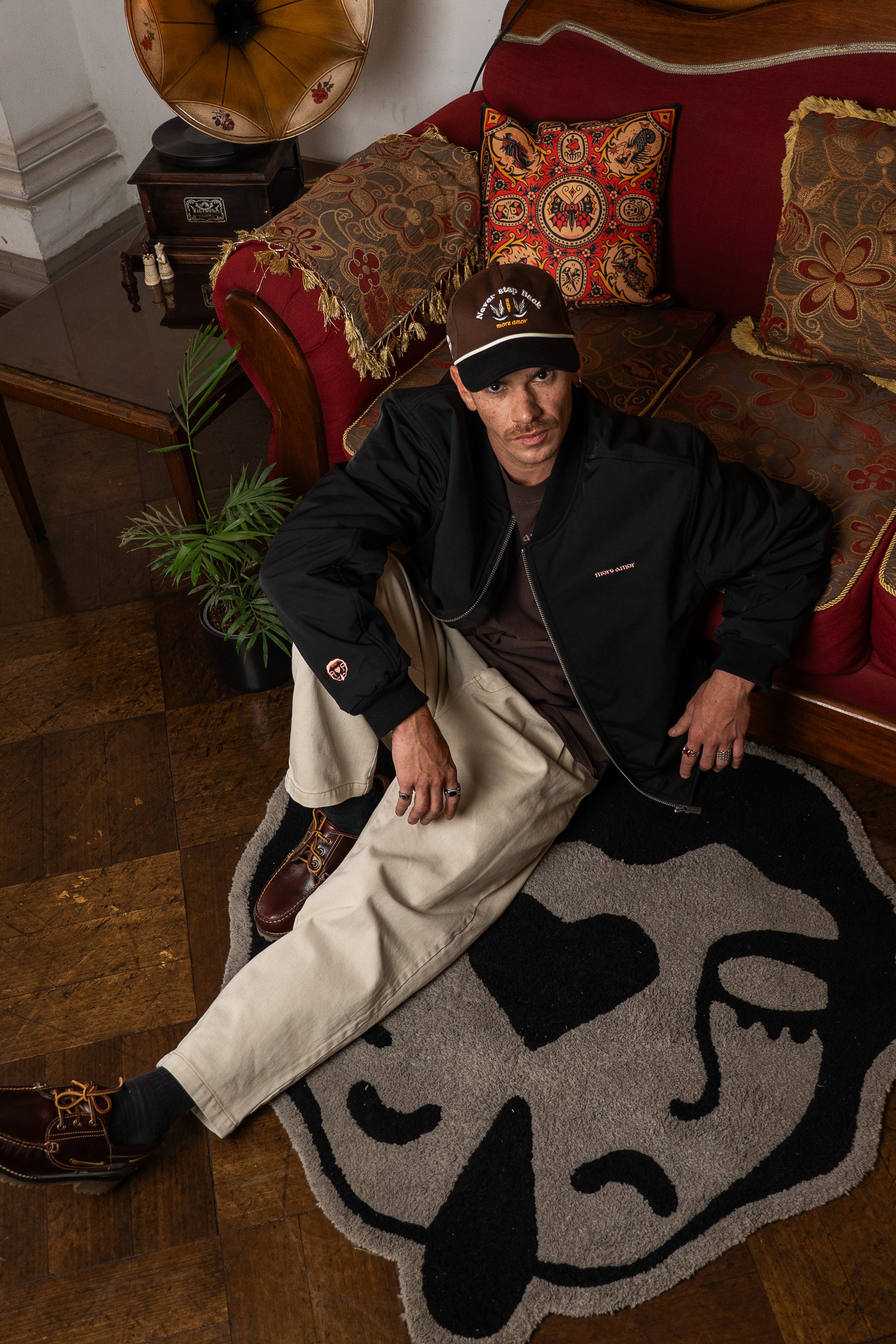 Bomber Jacket Crane Negro | Intemperie