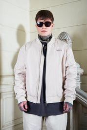 Bomber Jacket Love Conquers All Ecru | DimeDarko