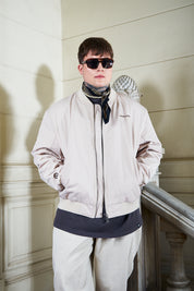 Bomber Jacket Love Conquers All Ecru | DimeDarko