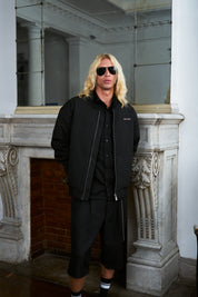 Bomber Jacket Crane Negro | Intemperie