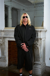 Bomber Jacket Crane Negro | Intemperie