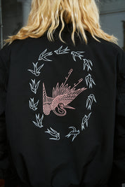 Bomber Jacket Crane Negro | Intemperie