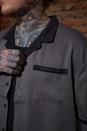 Camisa Flower Tribal Gris | Francisco Chaone