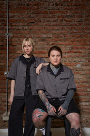 Camisa Flower Tribal Gris | Francisco Chaone