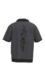 Camisa Flower Tribal Gris | Francisco Chaone
