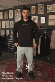 Polerón con Gorro Written Negro | more amor