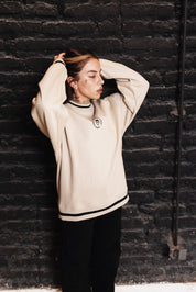 Polerón Crewneck sin Gorro Ecru | More Amor
