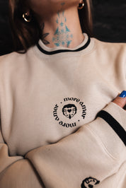 Polerón Crewneck sin Gorro Ecru | More Amor