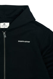 FullZip Polerón Con Gorro Negro | more amor