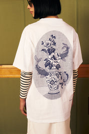 Polera Vase Of Koi Blanco Mujer | Nanai