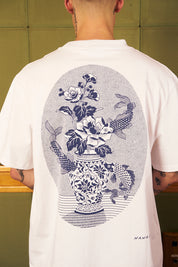 Polera Vase Of Koi Blanco | Nanai