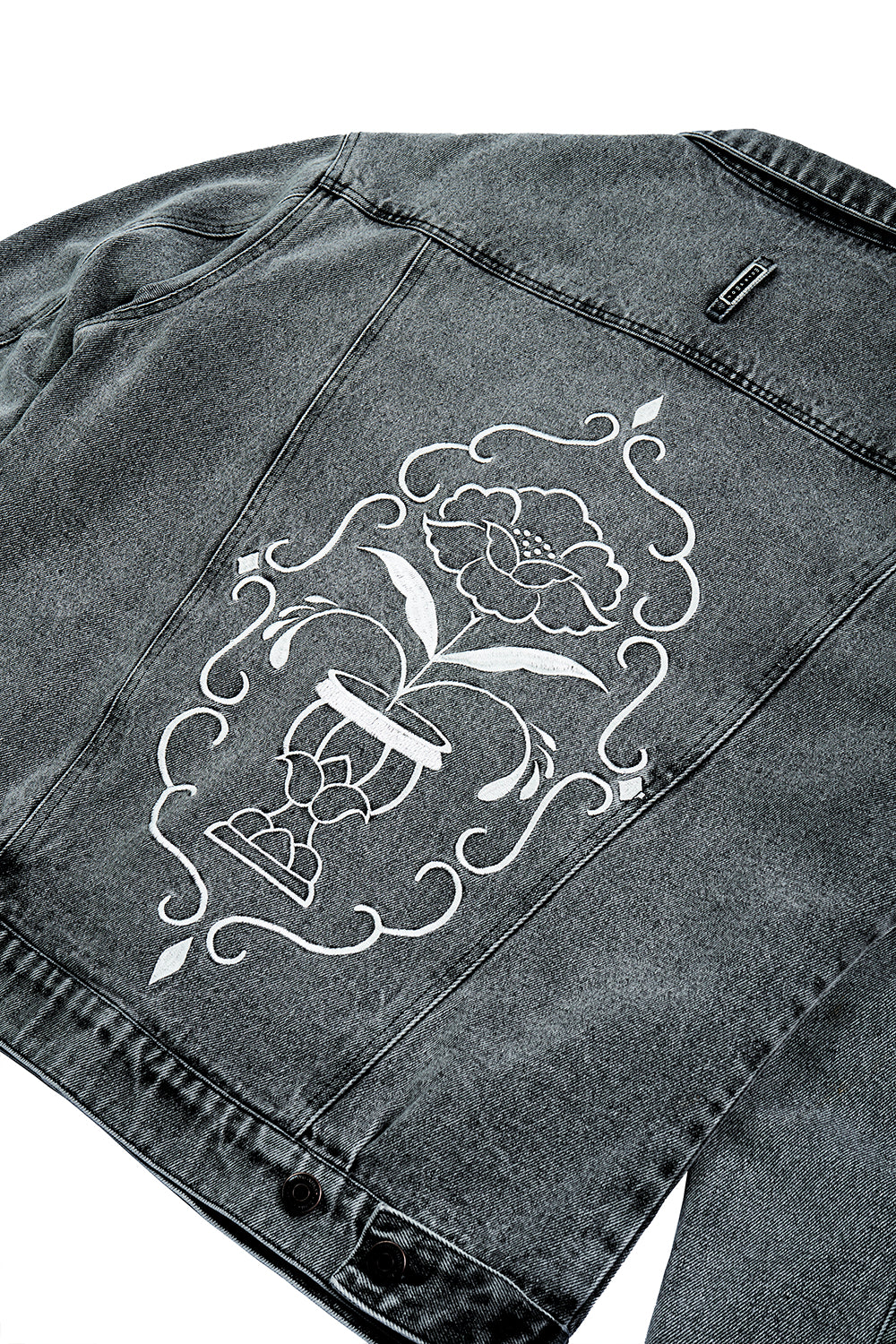 Denim Chaqueta Vase Of Flower Negra | Pau Cero
