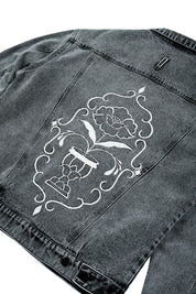 Denim Chaqueta Vase Of Flower Negra | Pau Cero