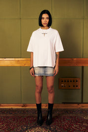 Polera more amor Blanco Boxy Fit Mujer | more amor
