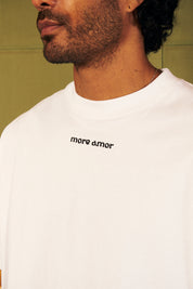 Polera more amor Blanco Boxy Fit | more amor