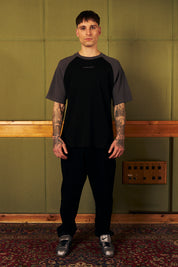 Polera Waffle Raglan Negra&Gris | more amor