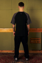 Polera Waffle Raglan Negra&Gris | more amor