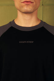 Polera Waffle Raglan Negra&Gris | more amor