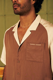 Camisa Raglan Cafe&Ecru | more amor