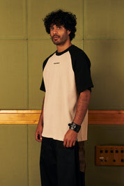 Polera Waffle Raglan Ecru&Negra | more amor