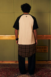 Polera Waffle Raglan Ecru&Negra | more amor