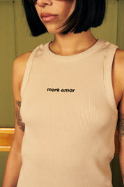 Polera Sin Mangas Daily Ecru Mujer | more amor