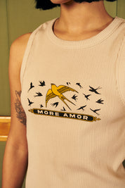Polera Sin Mangas Camisa Flight Of Swallows Ecru | Cristobal Morales