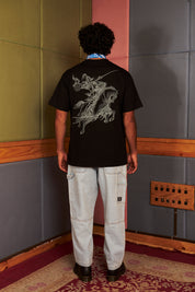 Polera Cavalry Warrior Negra | Matias Wenuqueo