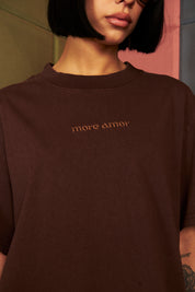 Polera Manga 250gr Café Oversize | More Amor