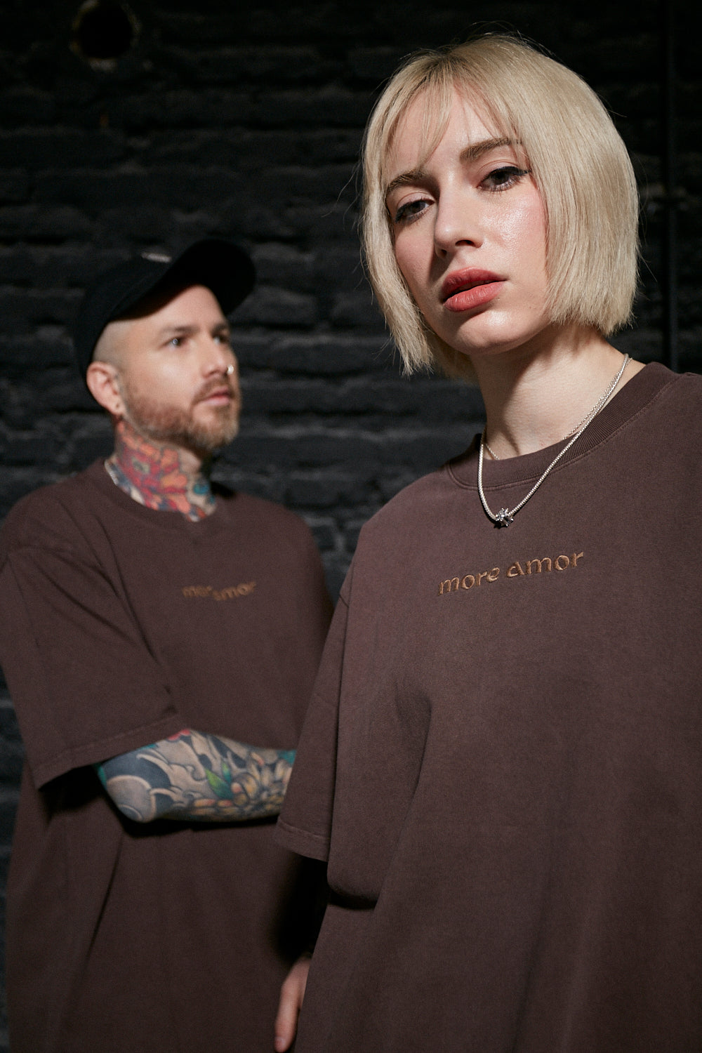 Polera Manga 250gr Café Oversize | More Amor