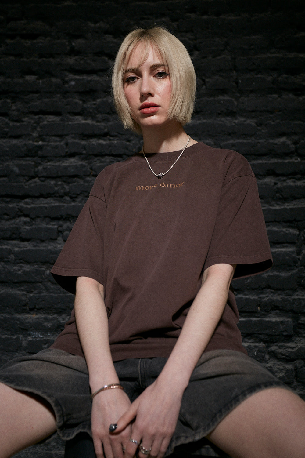 Polera Manga 250gr Café Oversize | More Amor