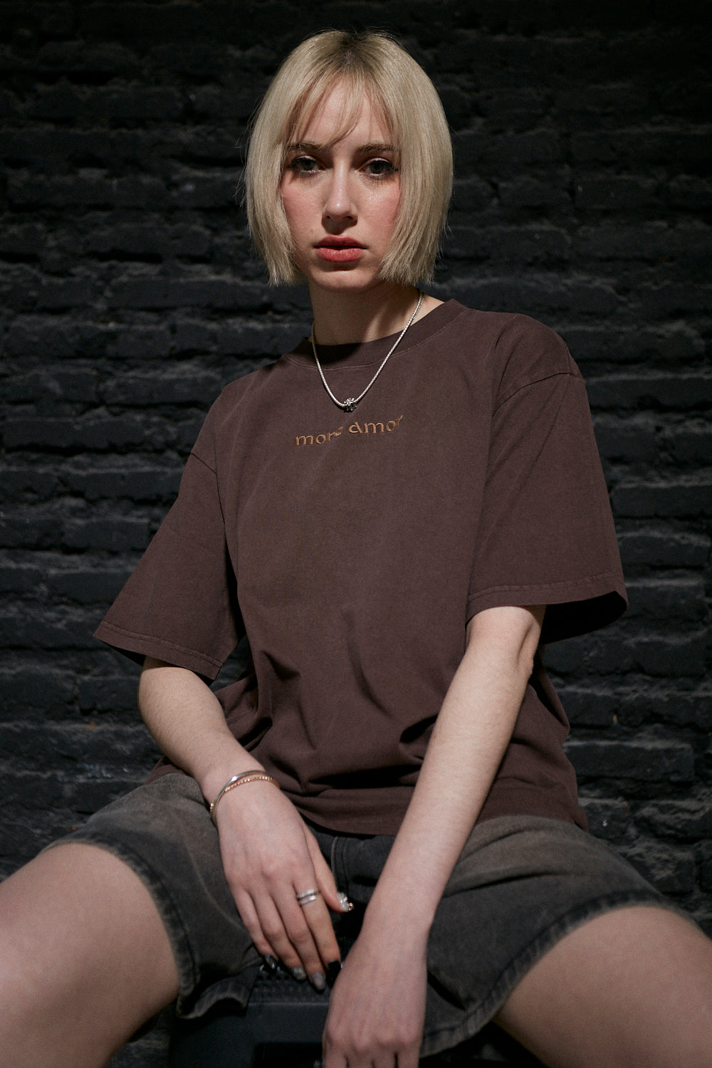 Polera Manga 250gr Café Oversize | More Amor