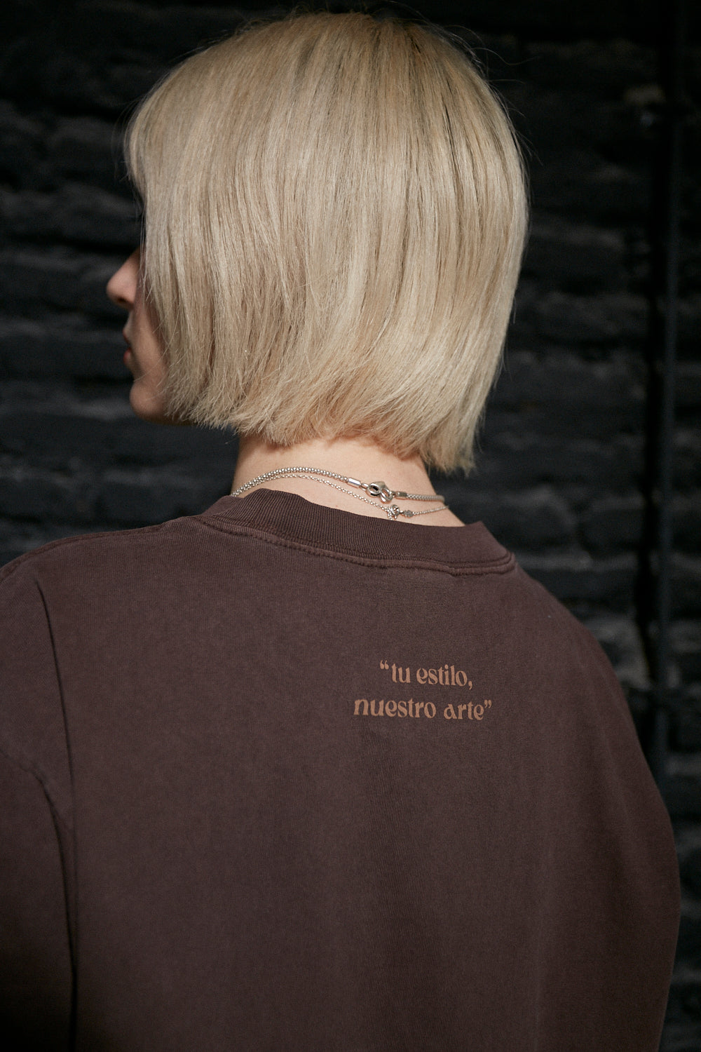 Polera Manga 250gr Café Oversize | More Amor