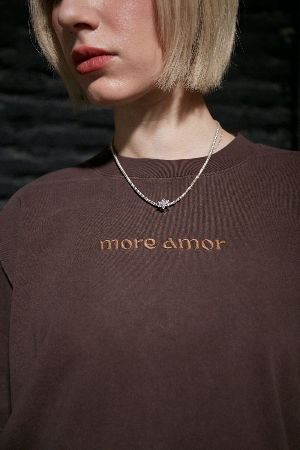 Polera Manga 250gr Café Oversize | More Amor