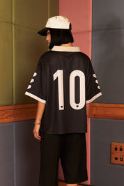 Polera Futbol Negra Mujer | more amor