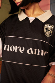 Polera Futbol Negra Mujer | more amor