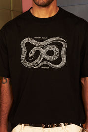 Polera Snake Negra | Cristobal Morales