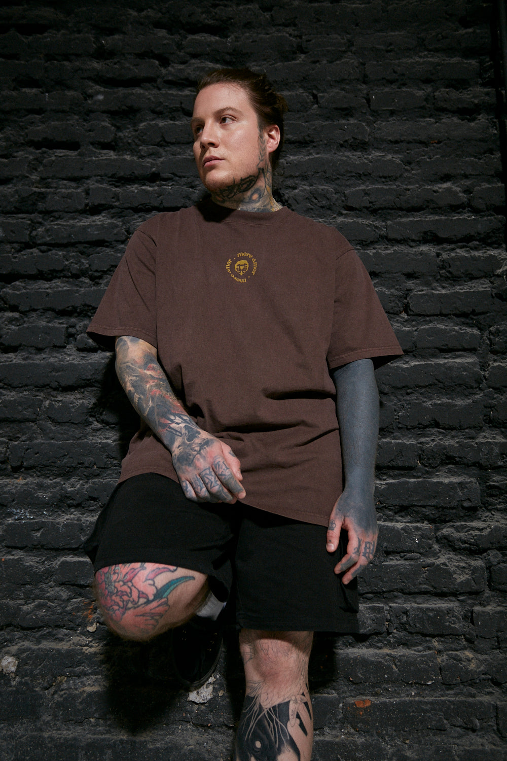 Polera Manga Corta 250gr Hombre Vatican Café Oversize | Dimedarko