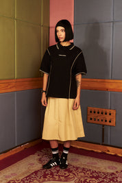 Polera 80's more amor Negra Boxy Fit Mujer | more amor