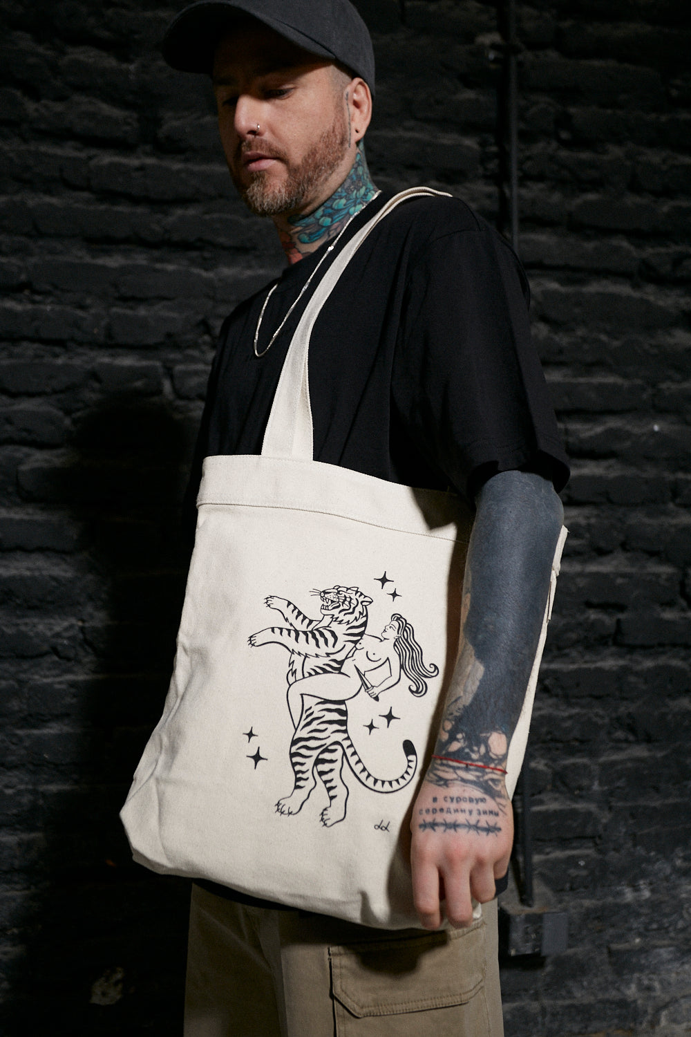 Tote Bag Warrior Lady Hombre Ecru | Dimedarko