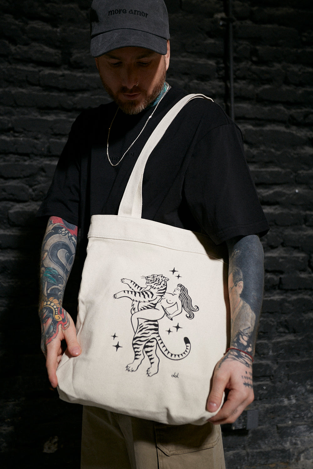 Tote Bag Warrior Lady Hombre Ecru | Dimedarko