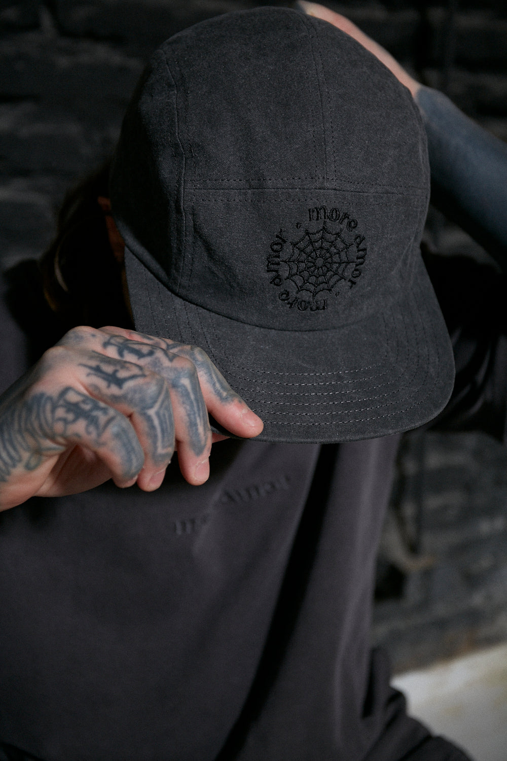 Jockey Five Panel SpiderWeb Gris Hombre | Dimedarko